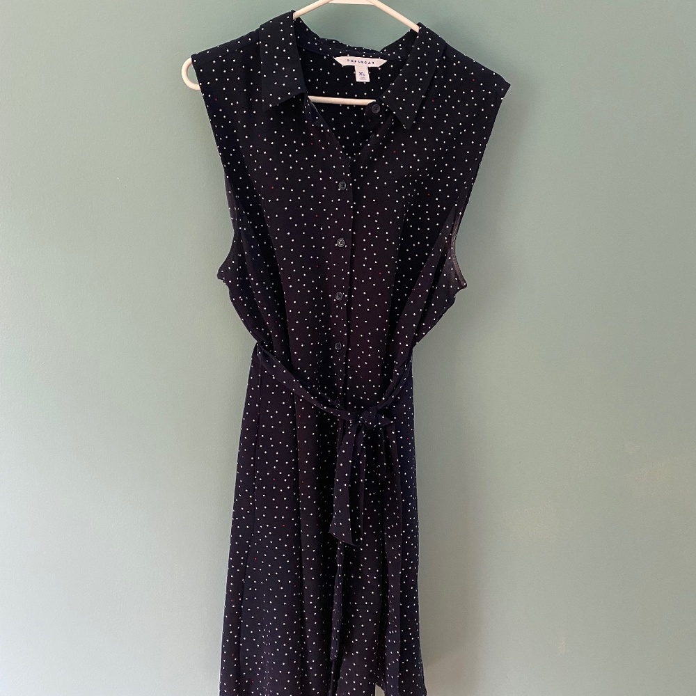 XL Navy Shirtwaist Dress